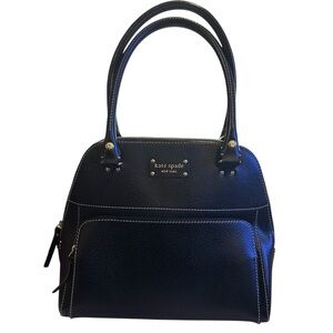 Kate Spade New York Wellesley Maeda Black Pebbled Leather Satchel NWOT